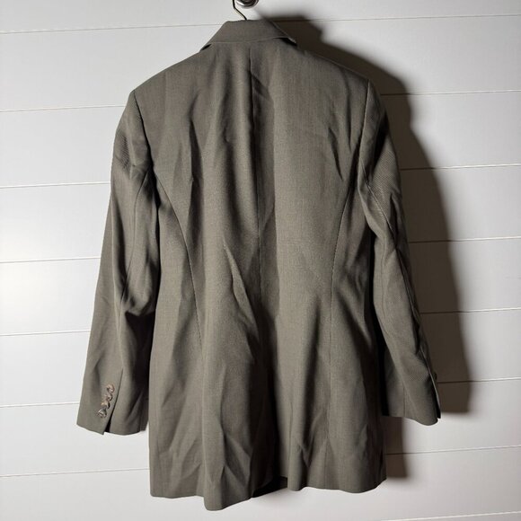 Worth Petite Double Breasted 100% Wool Jacket Taupe/Khaki Size 4 - Picture 4 of 8